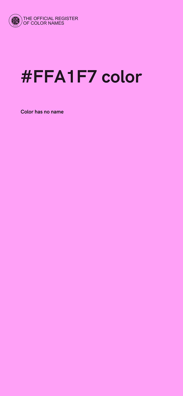 #FFA1F7 color image