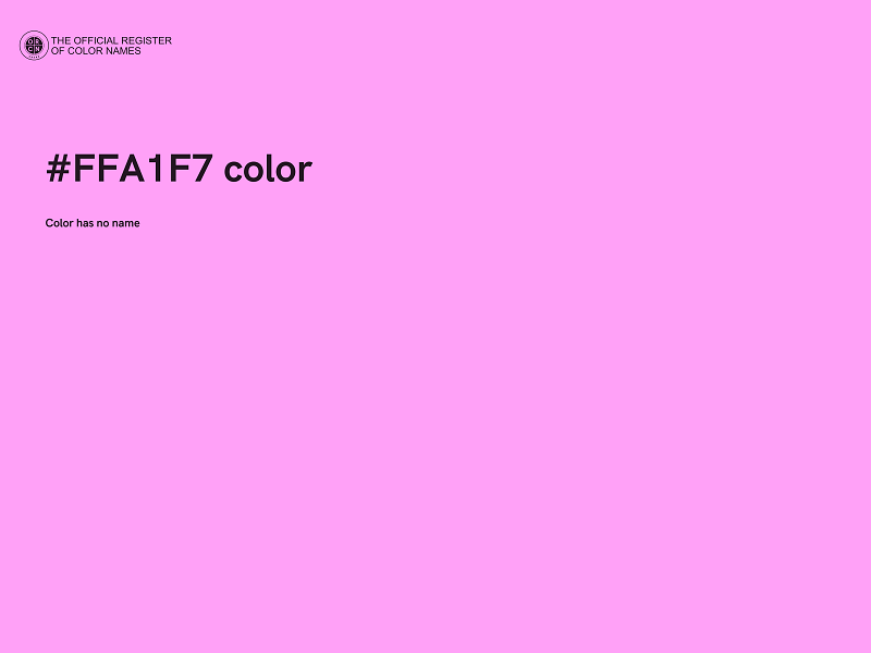 #FFA1F7 color image