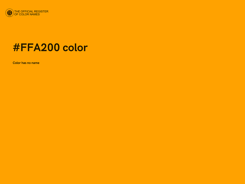 #FFA200 color image