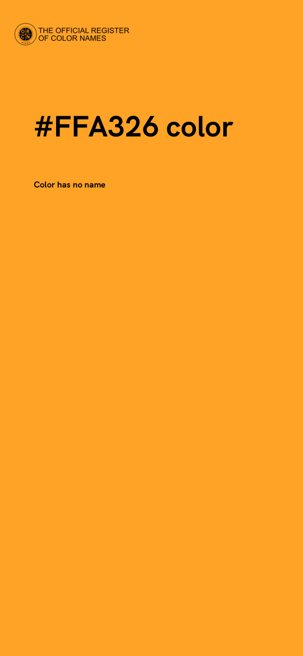 #FFA326 color image