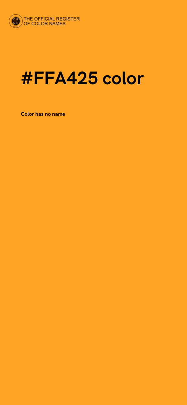 #FFA425 color image