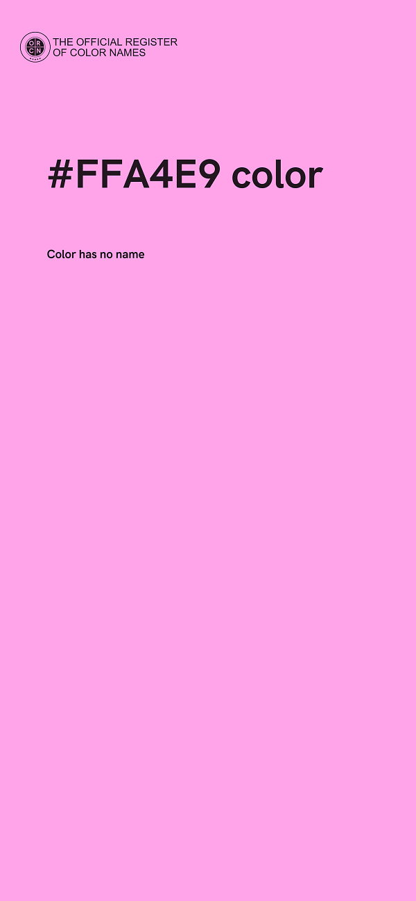 #FFA4E9 color image