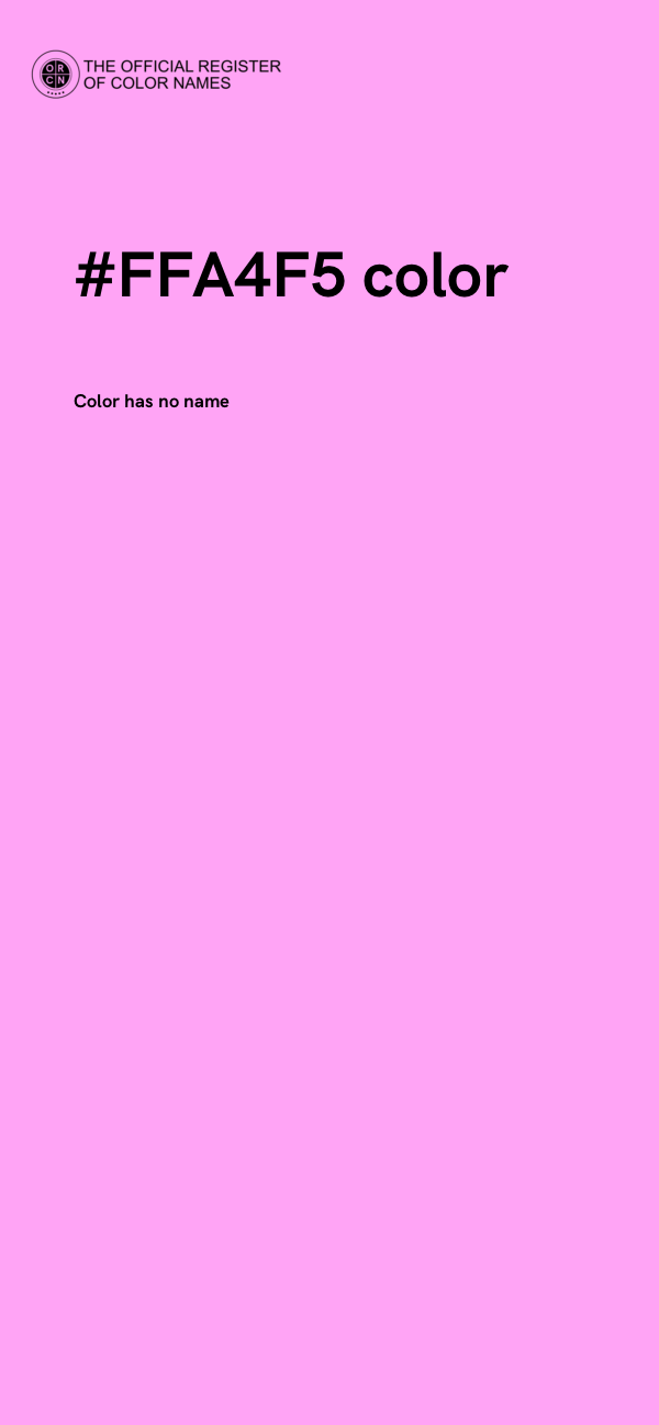 #FFA4F5 color image