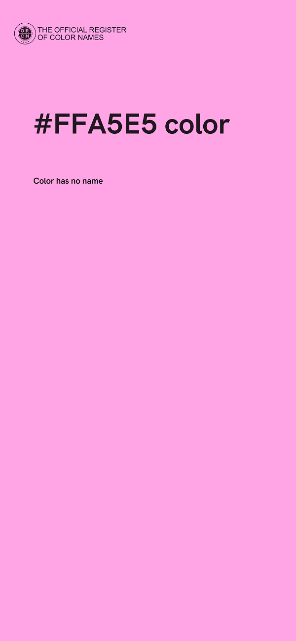 #FFA5E5 color image