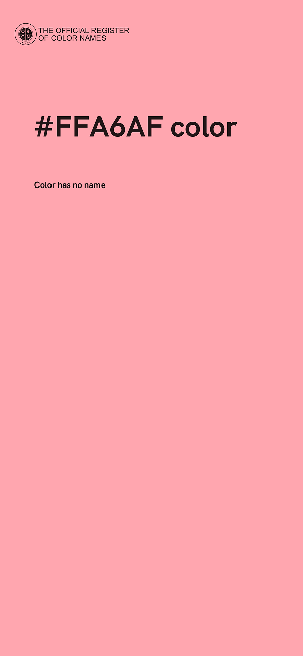 #FFA6AF color image