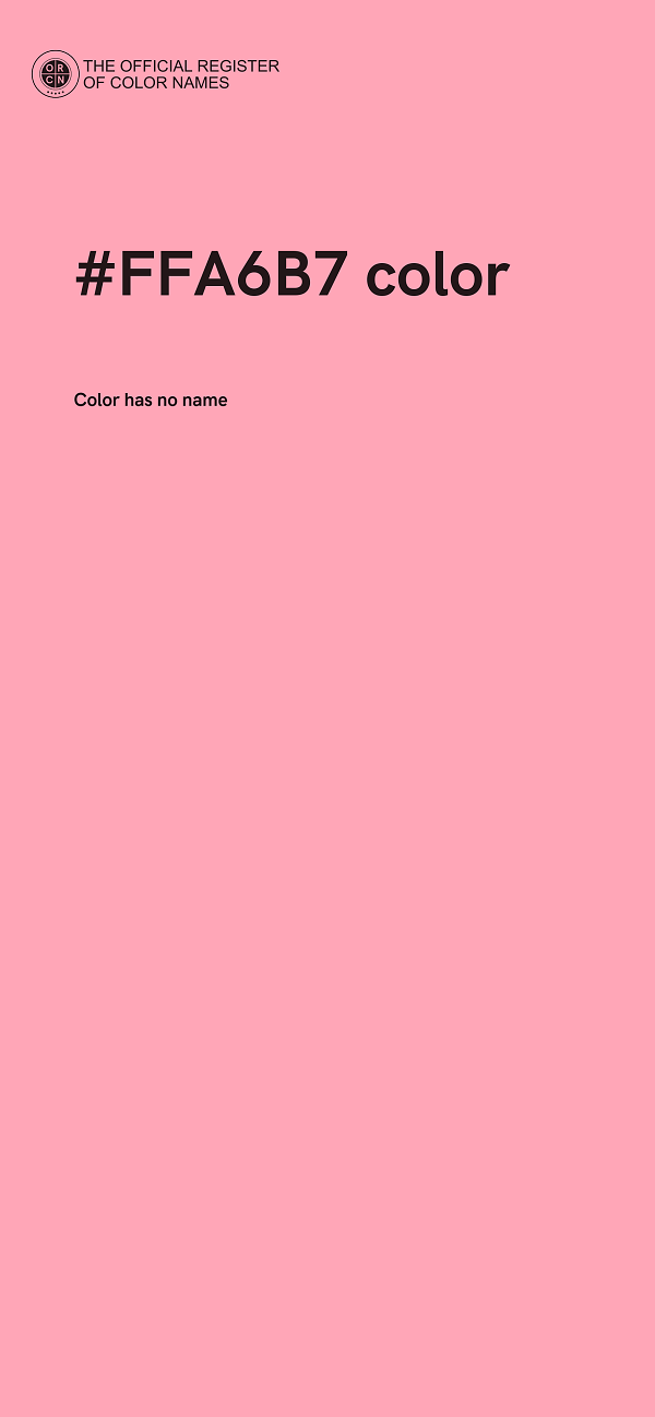#FFA6B7 color image