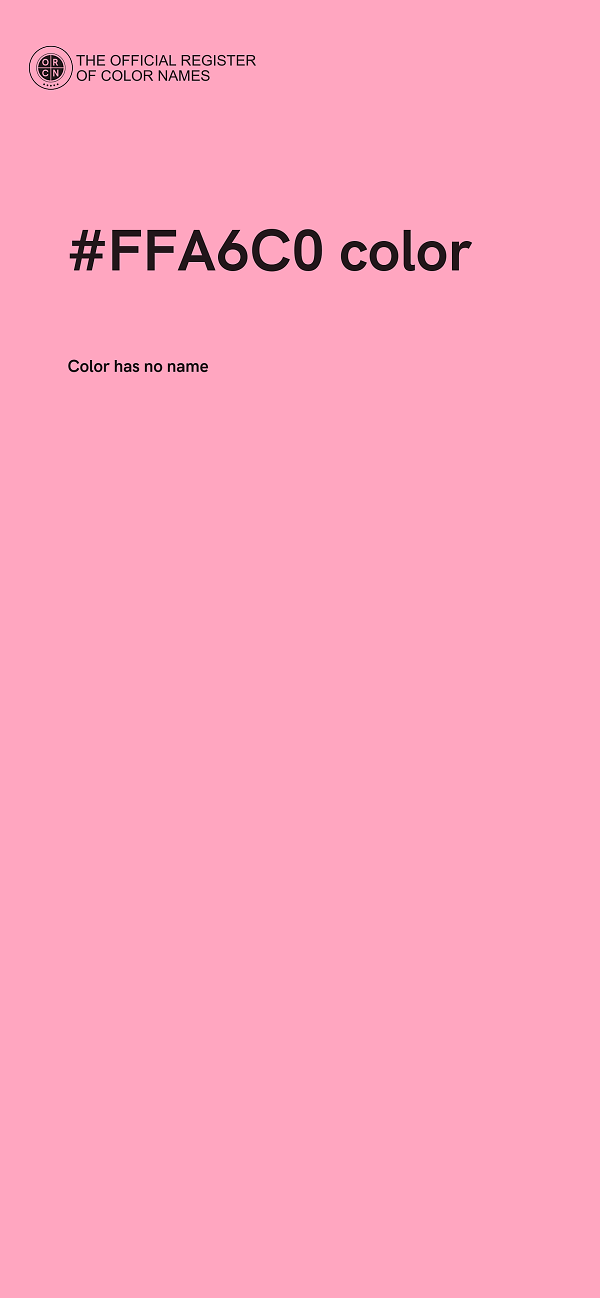 #FFA6C0 color image