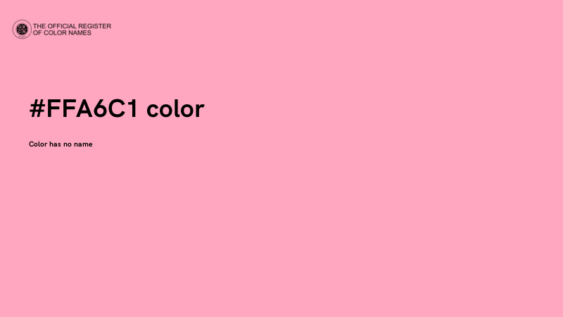 #FFA6C1 color image