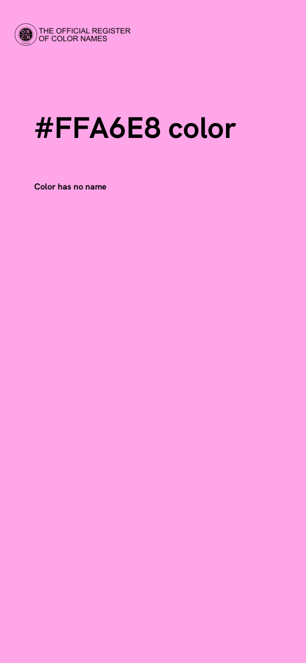 #FFA6E8 color image