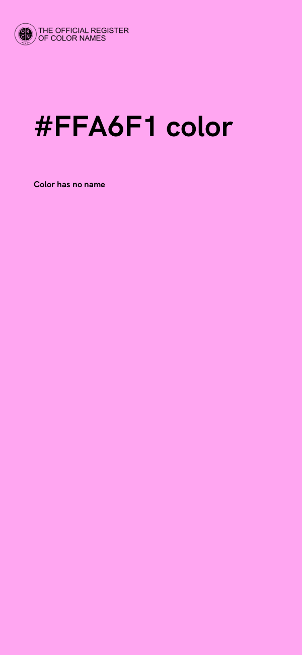#FFA6F1 color image