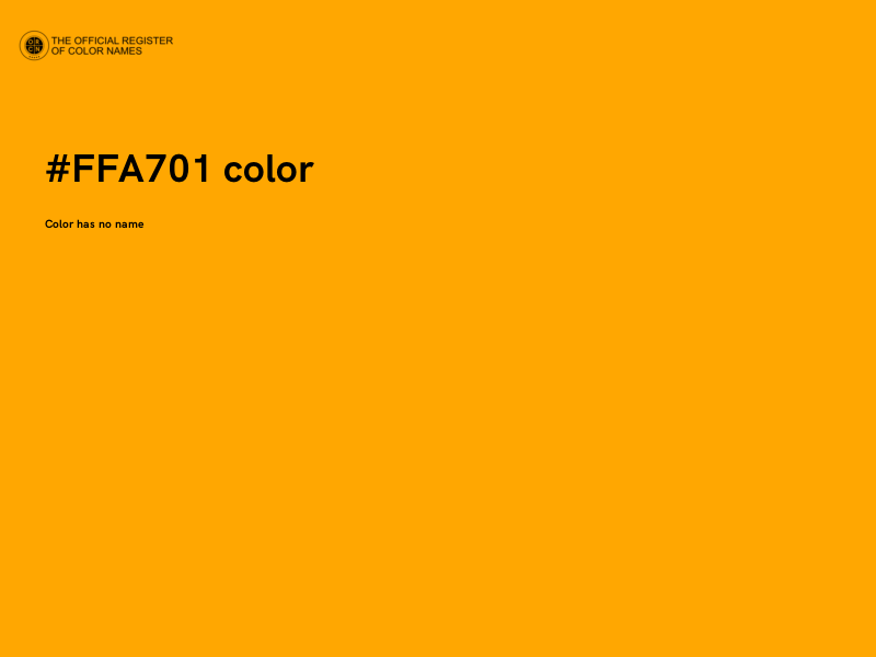 #FFA701 color image