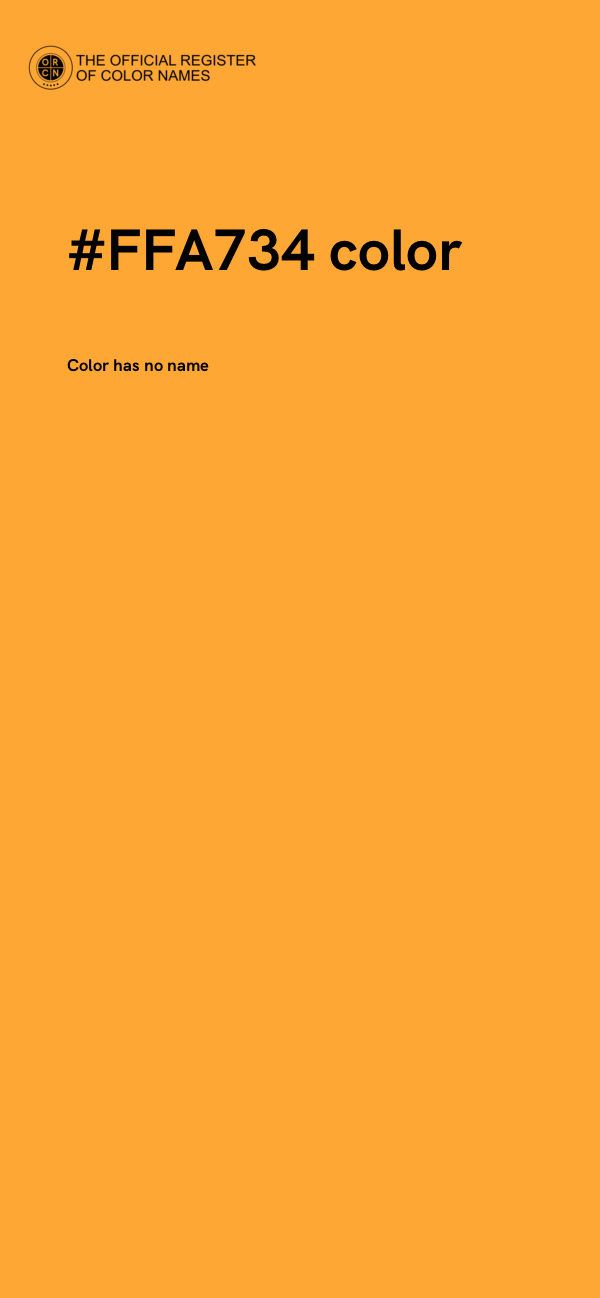 #FFA734 color image