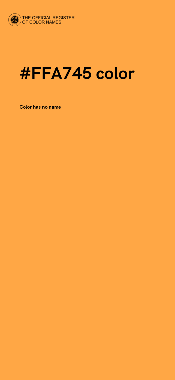 #FFA745 color image