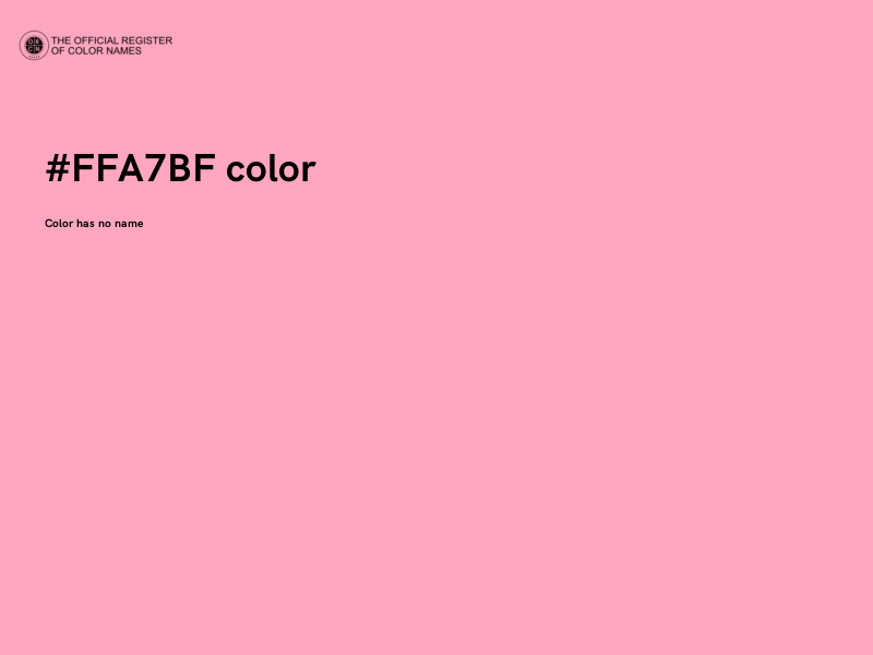 #FFA7BF color image