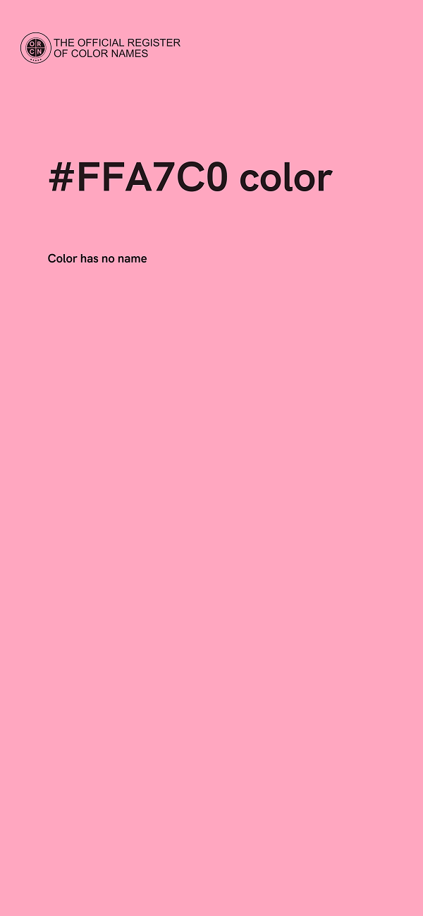 #FFA7C0 color image