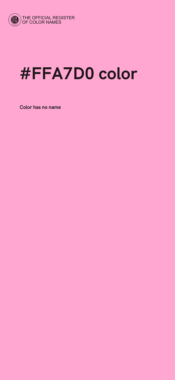 #FFA7D0 color image