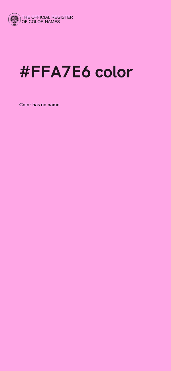 #FFA7E6 color image