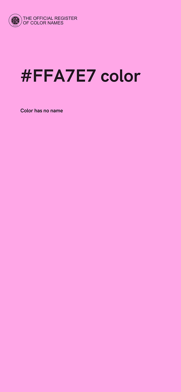 #FFA7E7 color image