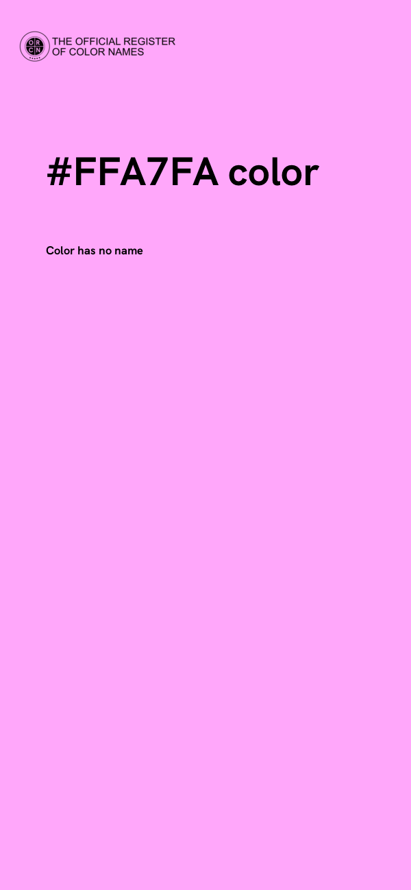 #FFA7FA color image