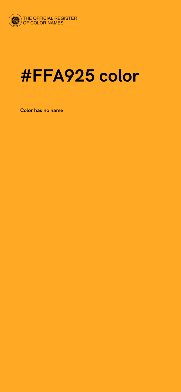 #FFA925 color image