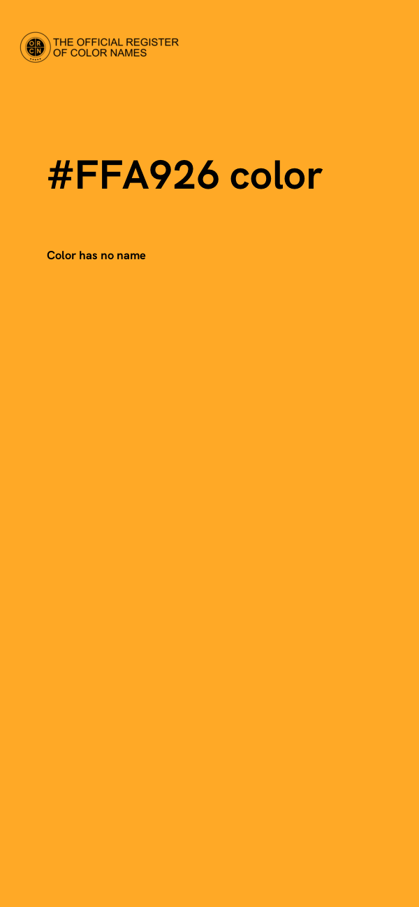 #FFA926 color image