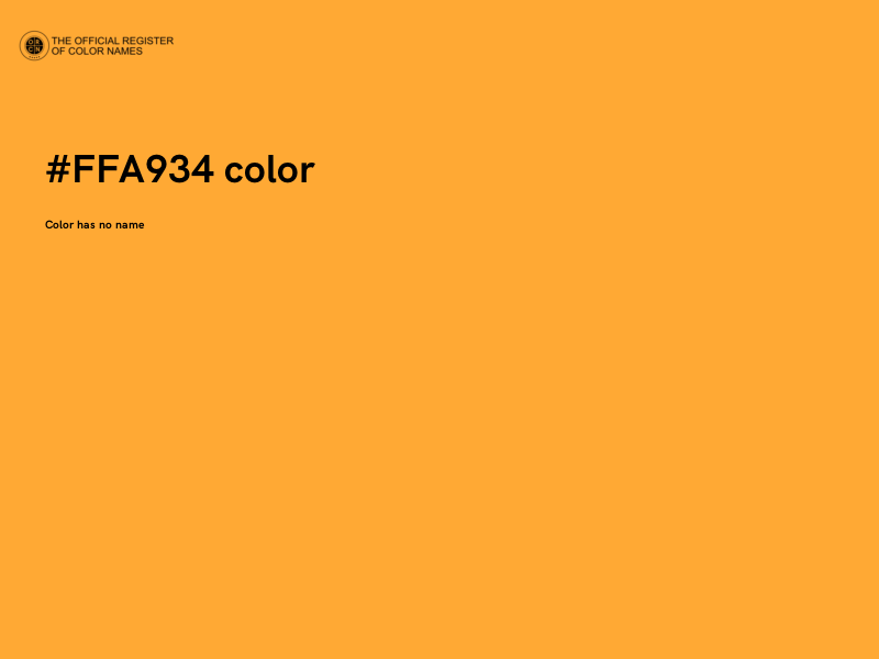 #FFA934 color image