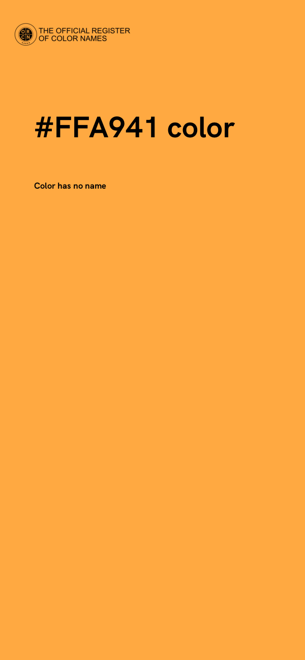 #FFA941 color image