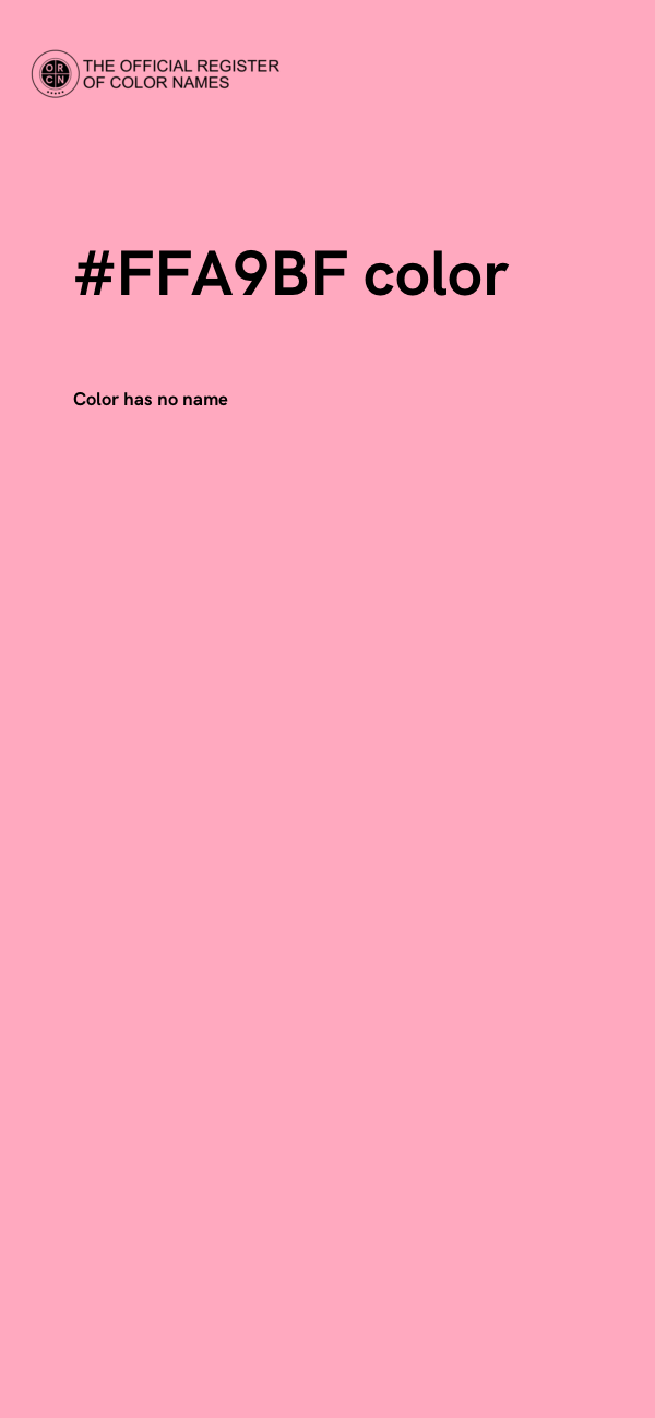 #FFA9BF color image