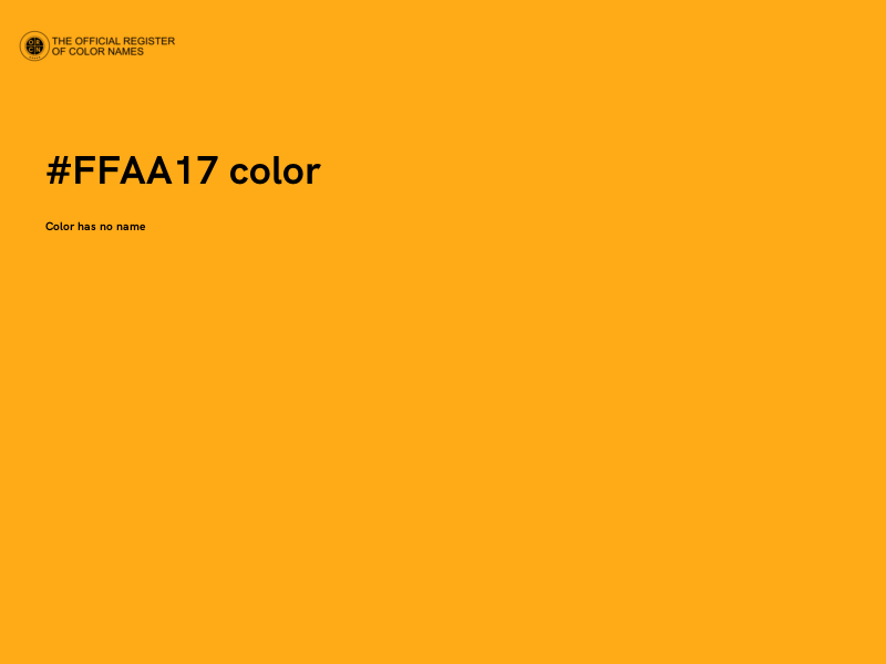 #FFAA17 color image