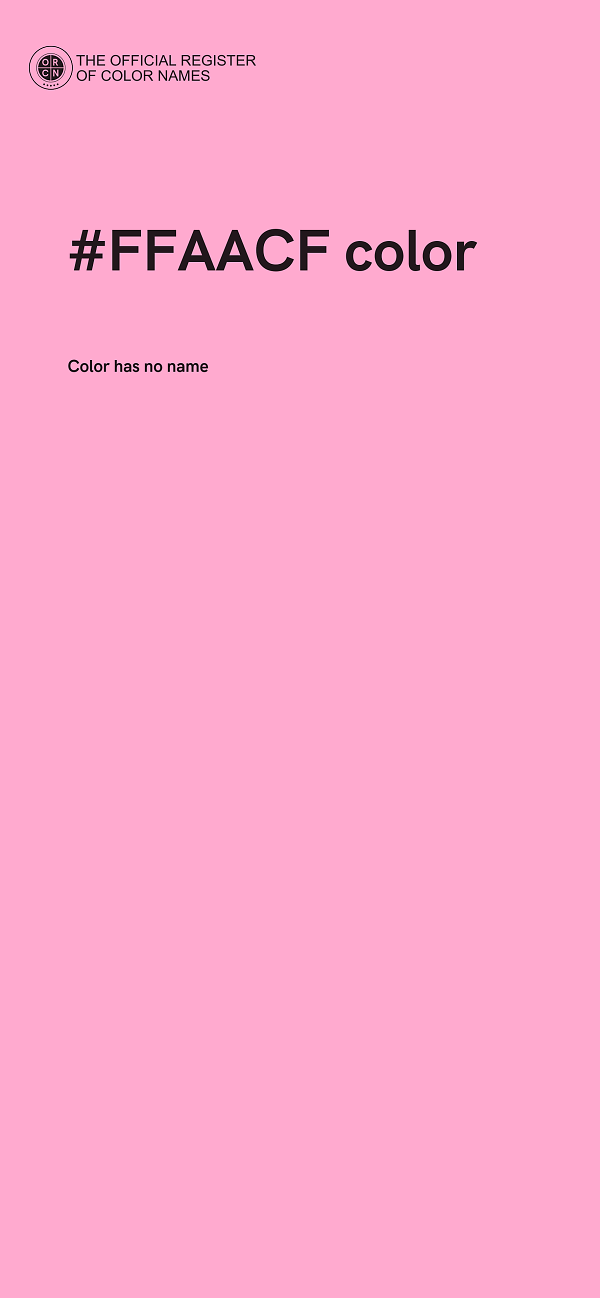 #FFAACF color image