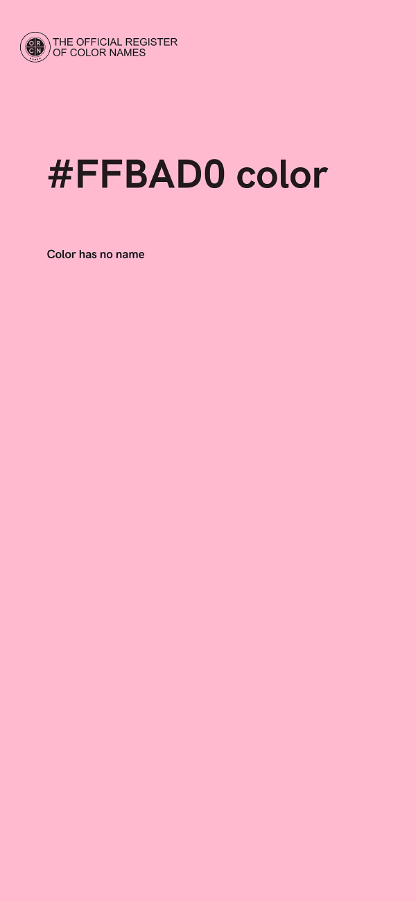#FFBAD0 color image