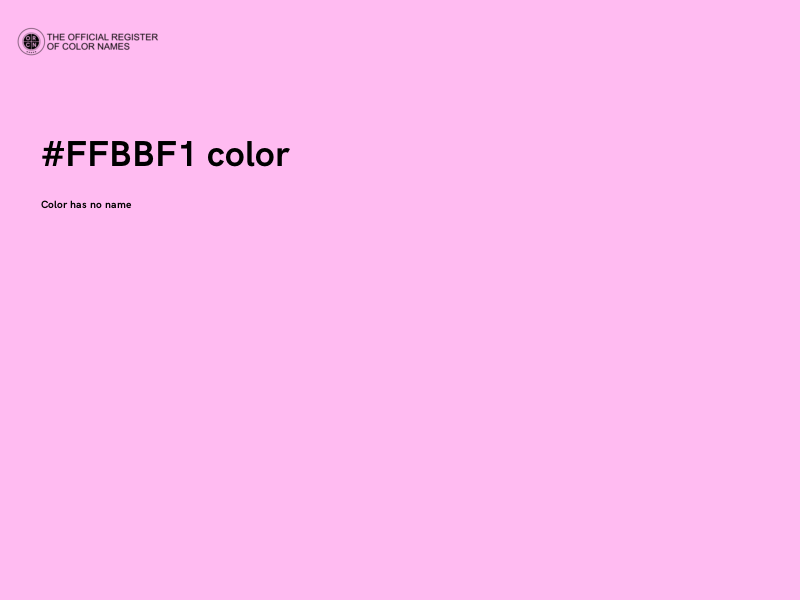 #FFBBF1 color image