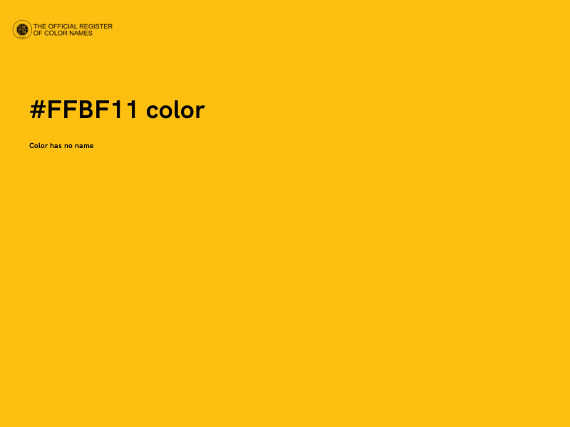 #FFBF11 color image