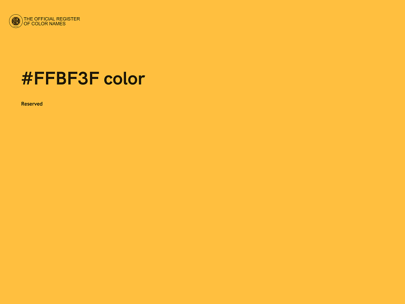 #FFBF3F color image