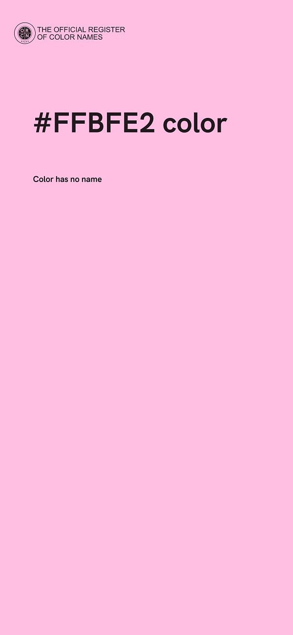 #FFBFE2 color image