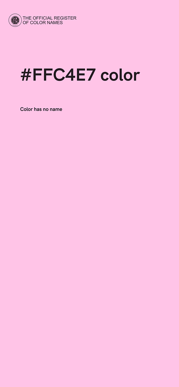 #FFC4E7 color image