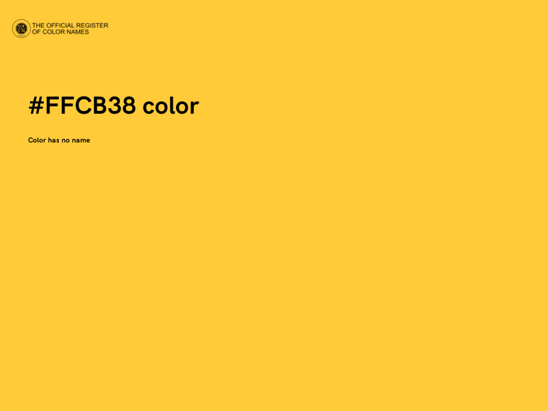 #FFCB38 color image