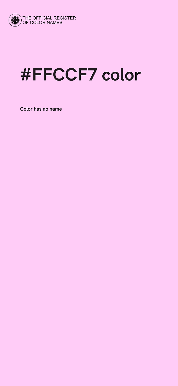#FFCCF7 color image