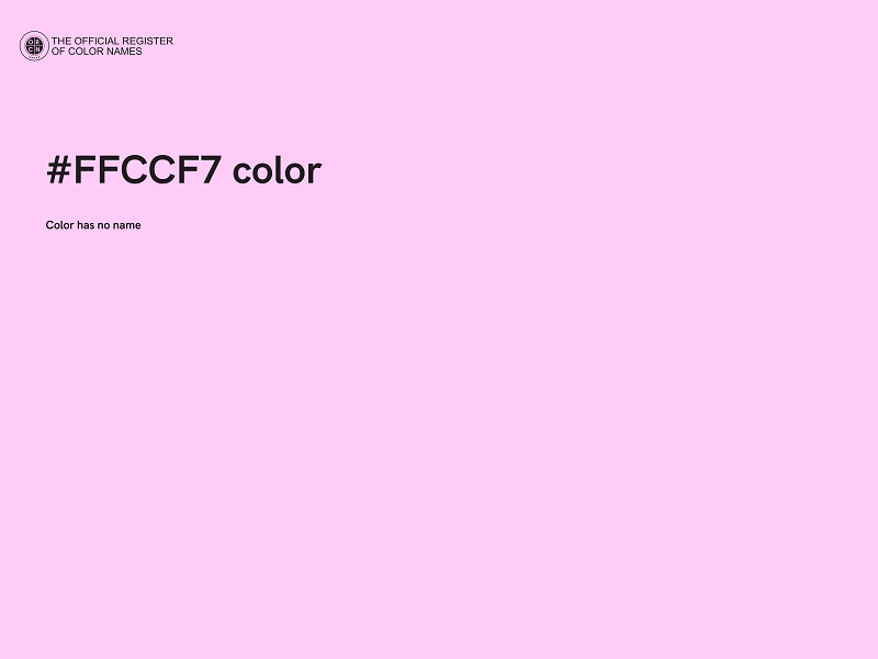 #FFCCF7 color image