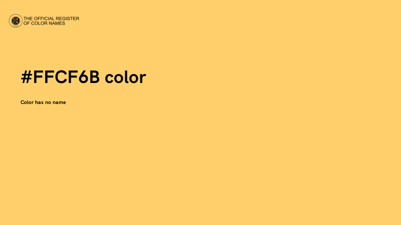 #FFCF6B color image