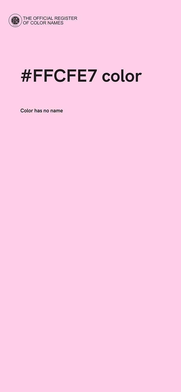 #FFCFE7 color image
