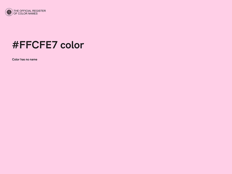 #FFCFE7 color image