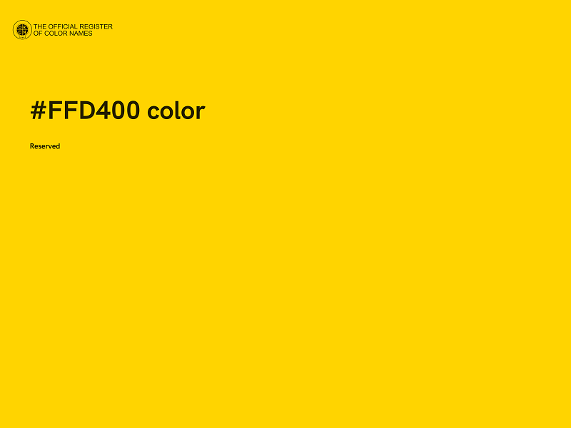 #FFD400 color image