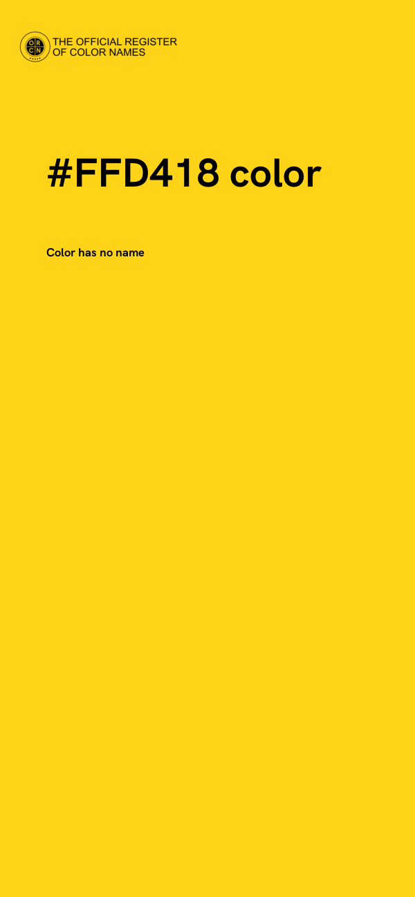 #FFD418 color image