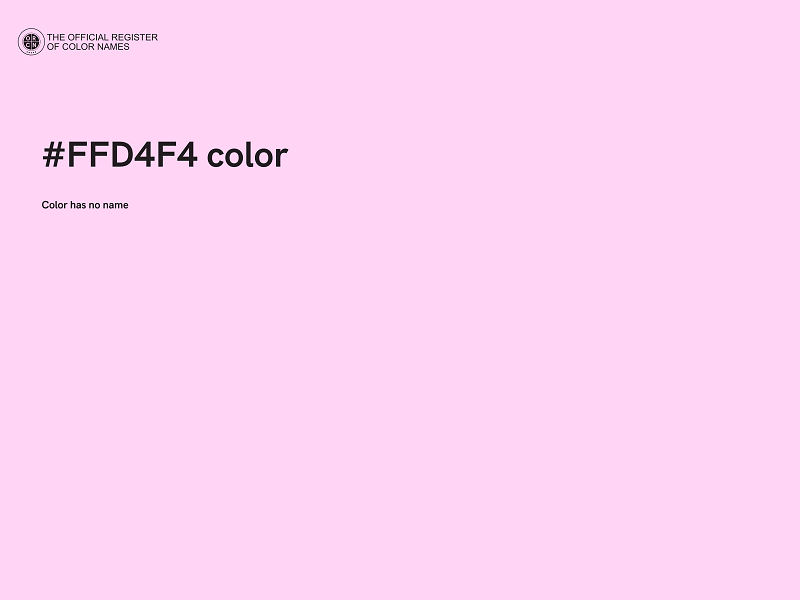 #FFD4F4 color image