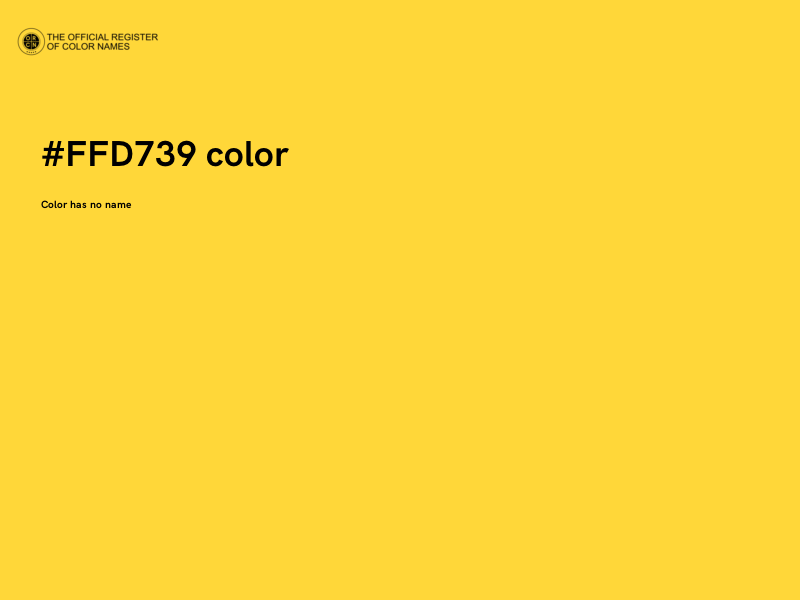 #FFD739 color image