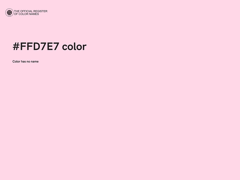 #FFD7E7 color image