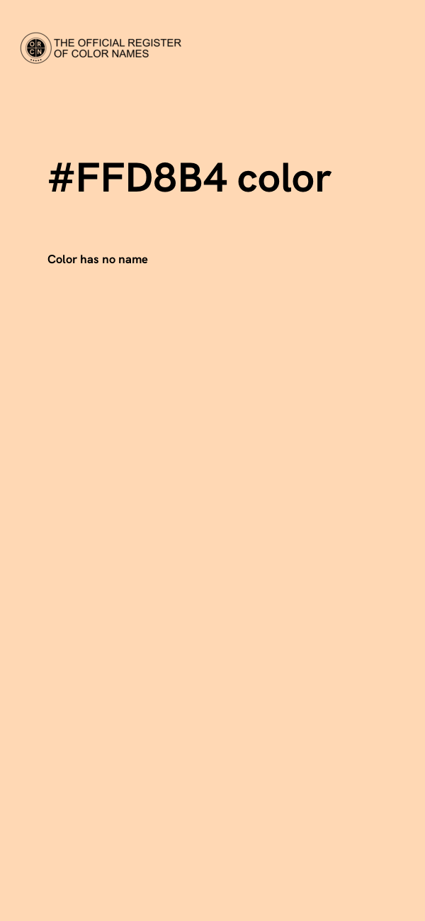 #FFD8B4 color image