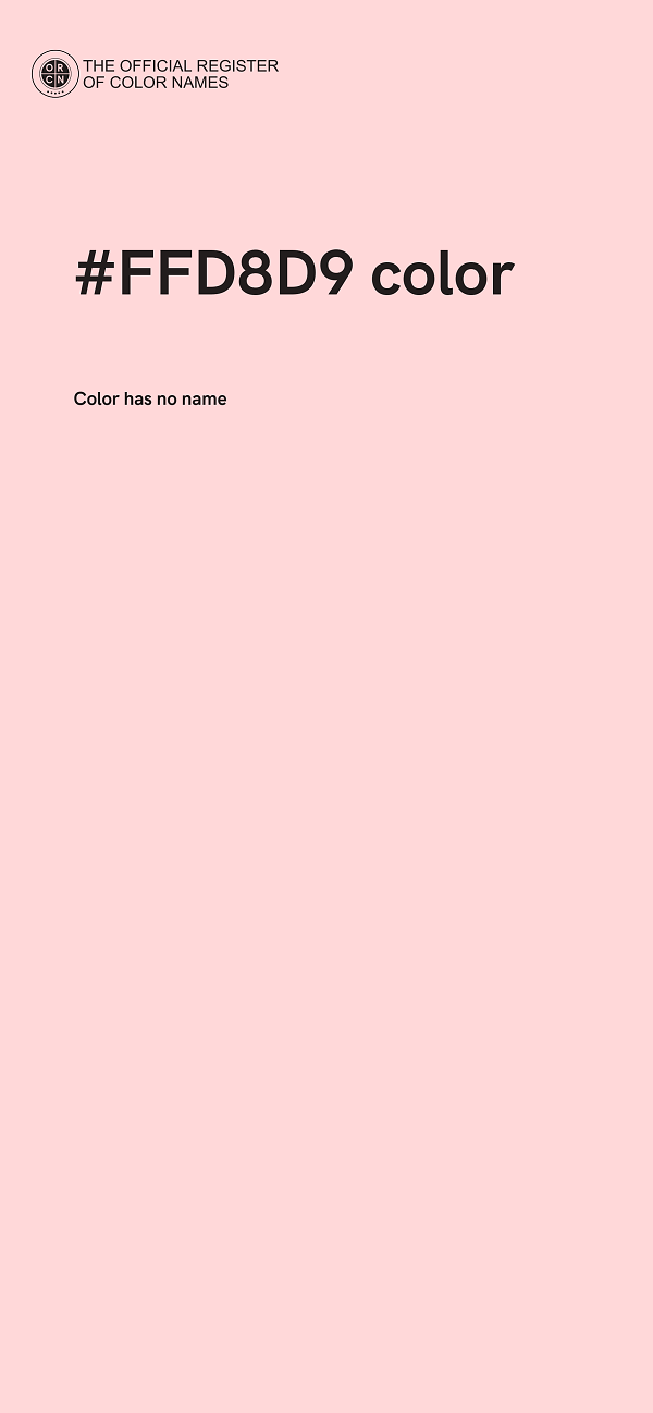 #FFD8D9 color image