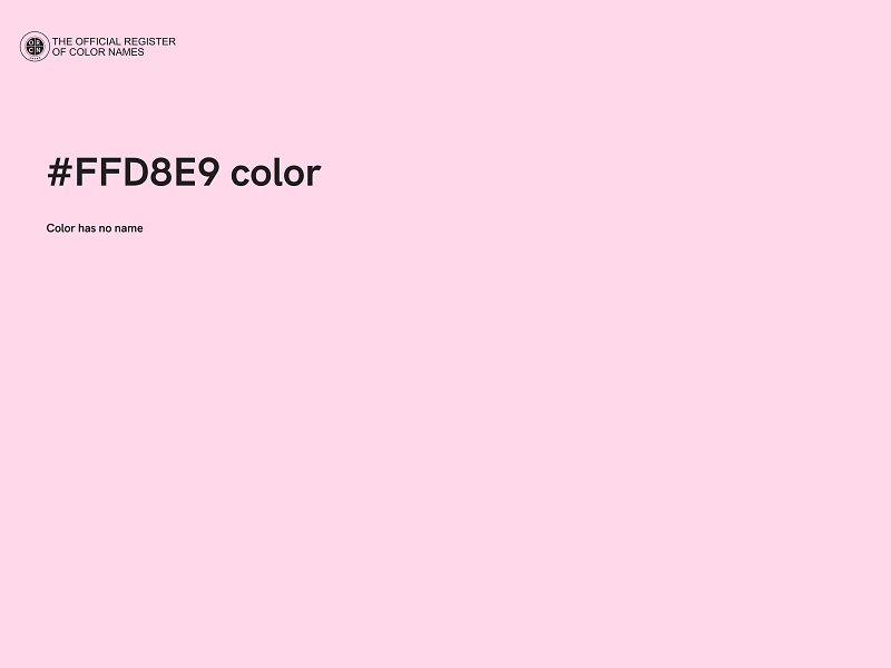 #FFD8E9 color image